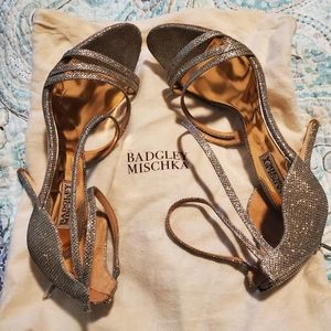 Gold strappy sandals